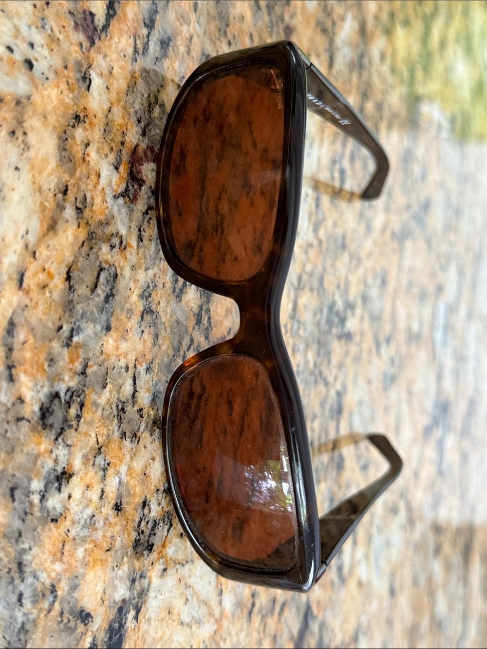 Prada Brown Tortoiseshell Rectangular Sunglasses